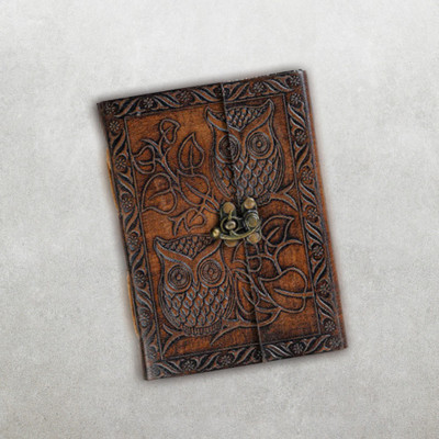 GOLDLINE Handcrafted Regular Diary Unruled 200 Pages(Brown)