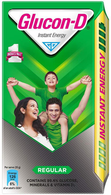 GLUCON-D Instant Energy Health Drink Regular 1 KG (Pack of 1) Energy Drink (1 kg, Regular Flavored)