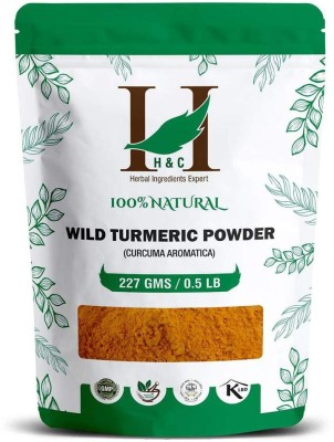 H&C Natural Wild Turmeric (Curcuma Aromatica) Powder - | Jangli Haldi | Kasthuri Manjal - For Skin Care | Face Pack(227 g)