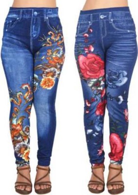 MHR FASHION Blue Jegging(Printed)