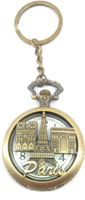 Key Era Paris Eiffel Tower Pocket Watch Keyring Key Chain