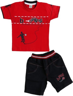 ZADMUS Baby Boys Party(Festive) T-shirt Pant(Red)