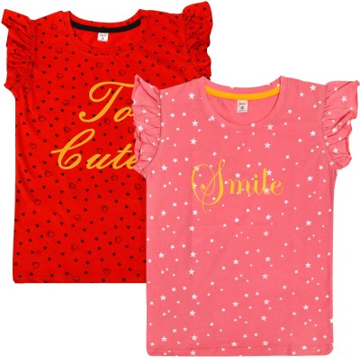 Fasla Baby Girls Cotton Jersey Top(Multicolor, Pack of 2)
