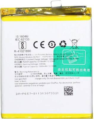 Zoronic Mobile Battery For  Oneplus Six BLP657 1+6 (3300mAh) With 30 Days Replacement Warranty