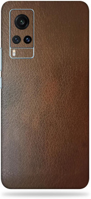 OggyBaba vivo x60, vivi x 60 Mobile Skin(Coal Black Leather With Matte Finish)