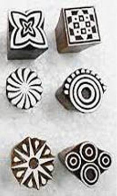RIZA WOODEN KRAFT M1177 Printing Blocks(Pack of 6)
