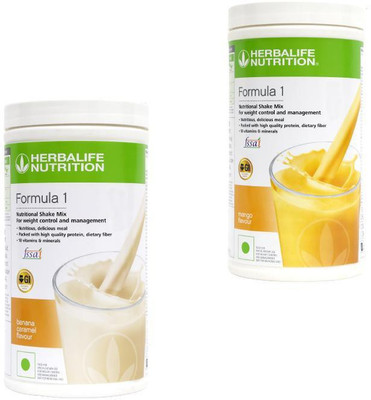 HERBALIFE Formula 1 Shake Mix- Banana Caramel Flavor & Mango Flavor For Weight Loss Plant-Based Protein(1000 g, Banana Caramel, Mango)