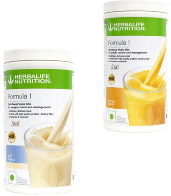 HERBALIFE Formula 1 Shake Mix- Kulfi Flavor & Mango Flavor For Weight Loss Plant-Based Protein(1000 g, Kulfi, Mango)