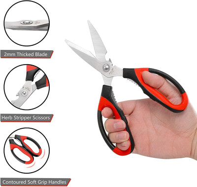 The Mark Broad Blade Fish Cutter With Opener Model Feature Scissor Scissors(Set of 1, Multicolor)