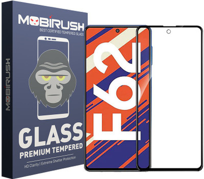 MOBIRUSH Edge To Edge Tempered Glass for Samsung Galaxy F62(Pack of 1)
