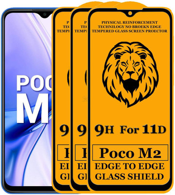 SEVEN7STAR Edge To Edge Tempered Glass for POCO M2(Pack of 3)