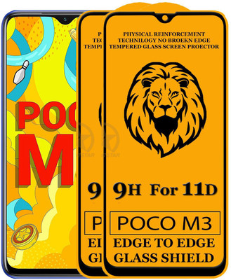 SEVEN7STAR Edge To Edge Tempered Glass for POCO M3(Pack of 2)