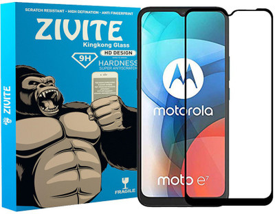 ZIVITE Edge To Edge Tempered Glass for Moto E7 PLUS(Pack of 1)