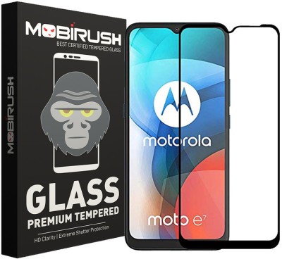 MOBIRUSH Edge To Edge Tempered Glass for Moto E7 PLUS(Pack of 1)