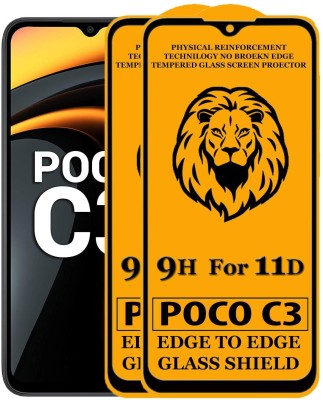 SEVEN7STAR Edge To Edge Tempered Glass for POCO C3(Pack of 2)