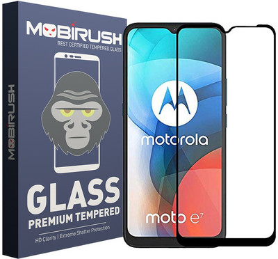 MOBIRUSH Edge To Edge Tempered Glass for Moto E7 PLUS(Pack of 1)