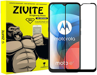 ZIVITE Edge To Edge Tempered Glass for Moto E7 PLUS(Pack of 1)