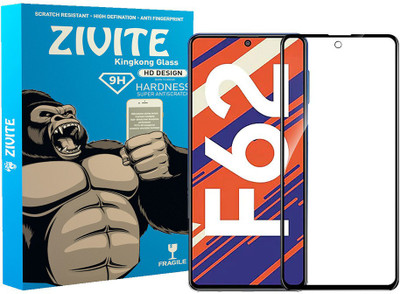 ZIVITE Edge To Edge Tempered Glass for Samsung Galaxy F62(Pack of 1)