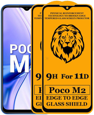 SEVEN7STAR Edge To Edge Tempered Glass for POCO M2(Pack of 2)