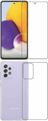 SOLIVAGANT Front and Back Tempered Glass for Samsung A72(Pack of 2)