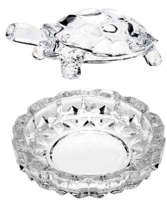 SBBCO Vastu Feng Shui Crystal Turtle Tortoise for Good Luck Decorative Showpiece  -  11 cm(Crystal, White)