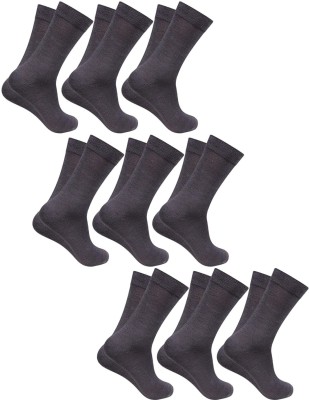 PinKit Men Solid Calf Length(Pack of 9)