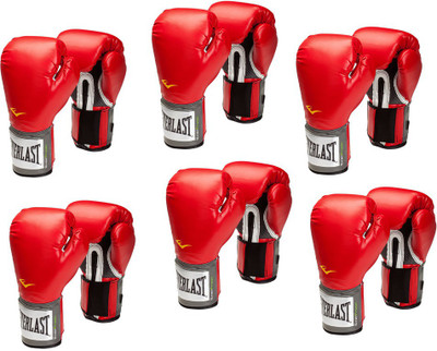 EVERLAST Pro Style Training Boxing Gloves, Pack of 6 Boxing Gloves(Red)