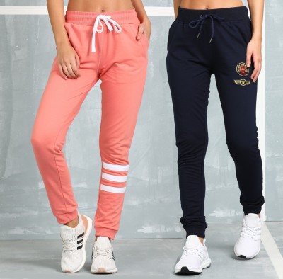 M7 By Metronaut Solid Women Pink, Dark Blue Track Pants