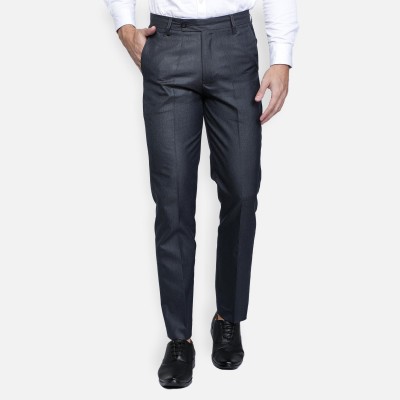 HAUL CHIC Slim Fit Men Dark Blue Trousers