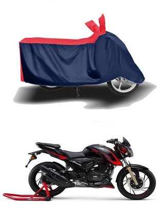 AUTOCAD Waterproof Two Wheeler Cover for TVS(Apache RTR 200 4V, Red, Blue)