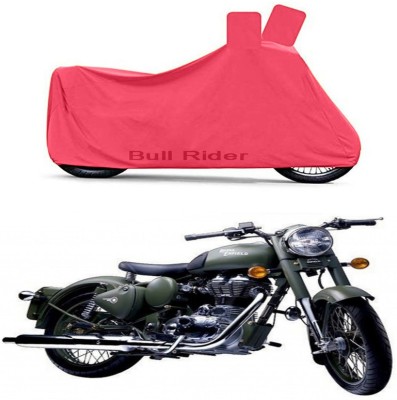 Bull Rider Waterproof Two Wheeler Cover for Royal Enfield(Battle Green, Red)