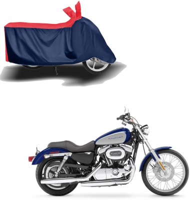 Amozkart Two Wheeler Cover for Harley Davidson(XL 1200, Red, Blue)