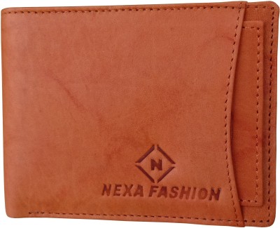 NEXA FASHION Men Casual Tan Genuine Leather Wallet(6 Card Slots)