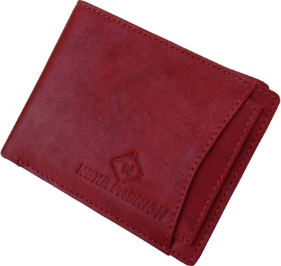 NEXA FASHION Men Casual Maroon Genuine Leather Wallet(6 Card Slots)