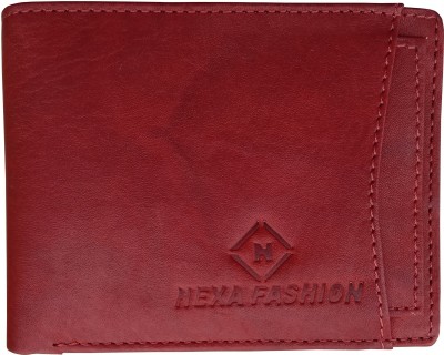 NEXA FASHION Men Casual Maroon Genuine Leather Wallet(7 Card Slots)