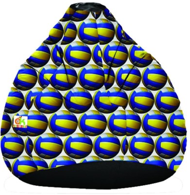 Orka Kids XL Classic Teardrop Bean Bag  With Bean Filling(Multicolor)