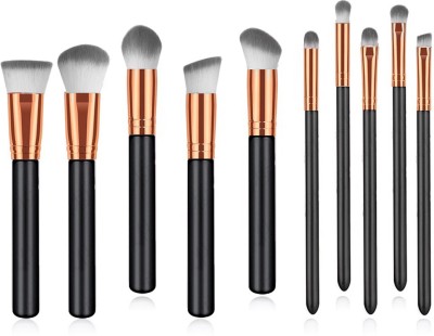 adbeni Professional Makeup Brushes Cosmetic Makeup Brush Set, Shade-1001-01, 10pcs(Pack of 10)