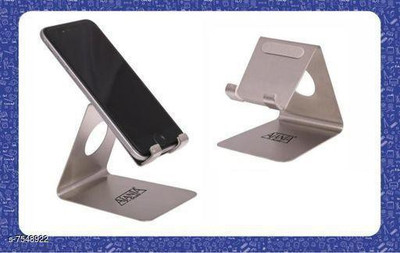 Super Ajanta 918 Stainless steel Cell Phone Stand Mobile Holder Stainless Steel silver Universal Desk Camera Mobile Mod(Compatible only with  mobile, android phone)