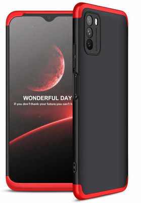 FlareHUB Front & Back Case for POCO M3(Red, Hard Case, Pack of: 1)