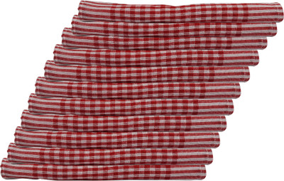 Reysol KT White Red 10 Wet and Dry Cotton Cleaning Cloth(10 Units)