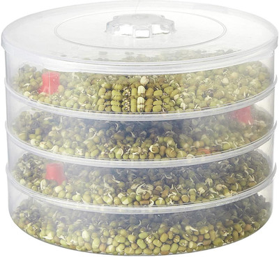 Neemco Plastic Cereal Dispenser  - 1800 ml(Silver)