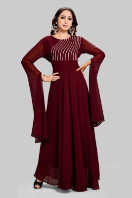 Launceston Flared/A-line Gown(Maroon)