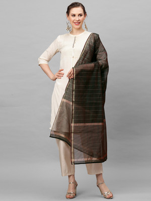Indo Era Art Silk Striped Women Dupatta