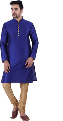 HUZUR Men Kurta Churidar Set