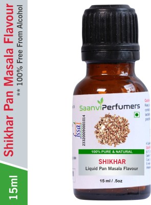 Saanvi perfumers Shikhar Pan Masala Flavour For Used in Gutkha, Pan Masala, Khaini, Chewing Tobacco and Other Desserts (No Chemical | No Preservatives) Pan Masala Liquid Food Essence(15 ml)