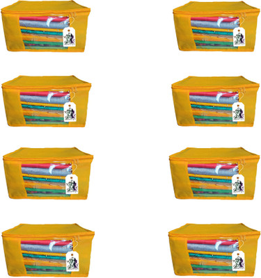 Adwitiya Plain Large Nonwoven Multipurpose Garments Cover Pack of 8(Yellow)