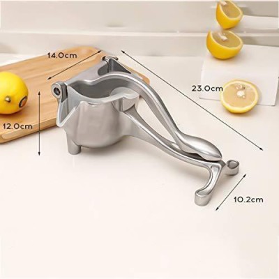 Logyk Aluminium Squeeze Manual Lime Orange Juice Grapefruit Presser Extractor Maker Hand Juicer(Silver)