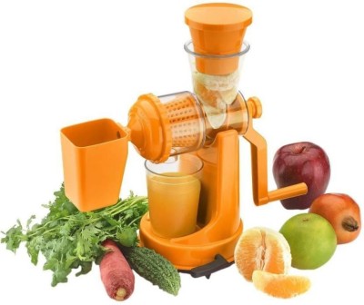 Luxdhara Plastic Plastic Hand Juicer Regular Fruits & Vegetable Juicer With Steel Handle Stainless Steel Hand Juicer(Orange)