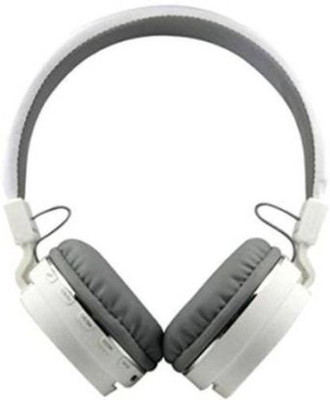 GUGGU UNJ_555I_SH12 Over the head Bluetooth Headset Bluetooth(White, On the Ear)