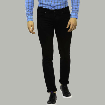 Masterly Weft Slim Men Black Jeans